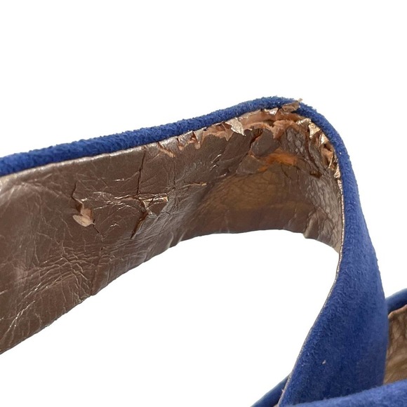 BCBG Black Blue Paris Cherry 2x Suede Platform Heels Size 6.5 - Picture 7 of 10